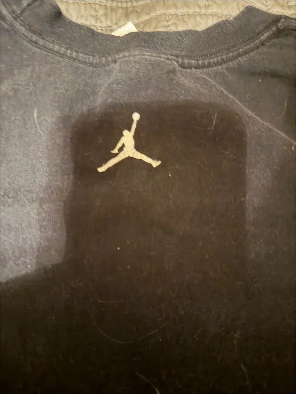 Jordan Black T-Shirt with Silver Air Jordan Graphic